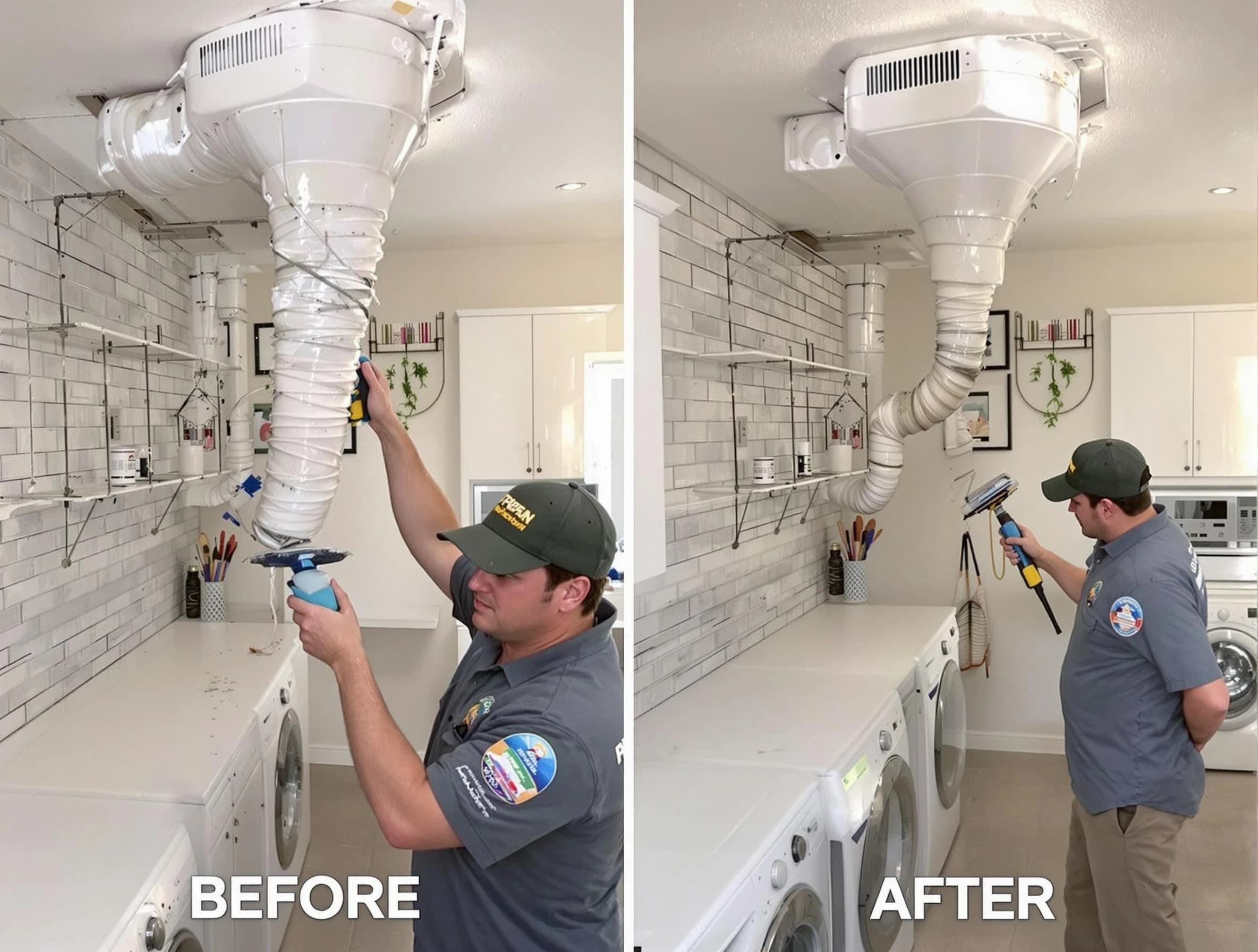 Professional dryer exhaust vent cleaning by Superior Dryer Vent Cleaning in Superior
