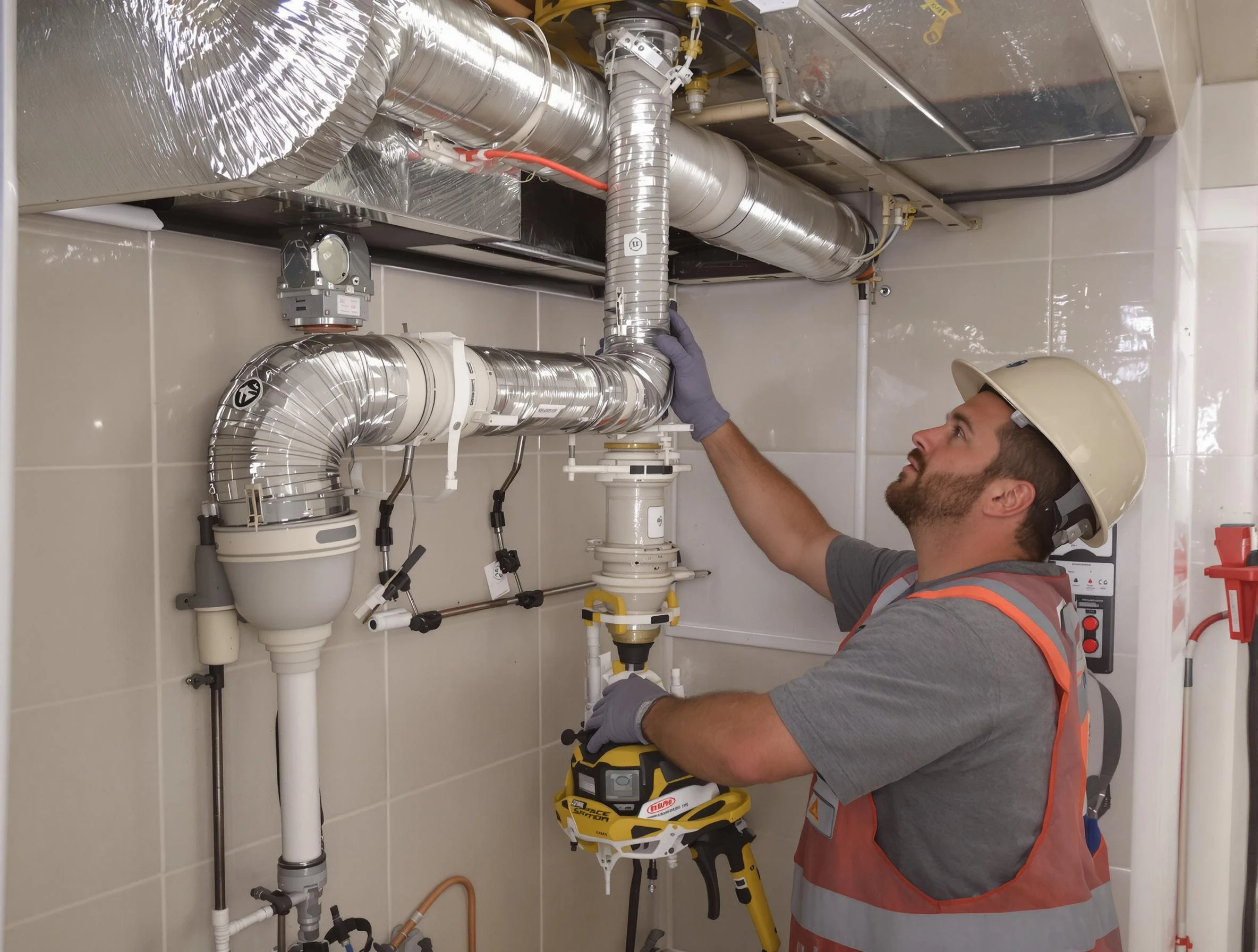 Superior Dryer Vent Cleaning expert performing professional dryer vent repair and installation in Superior